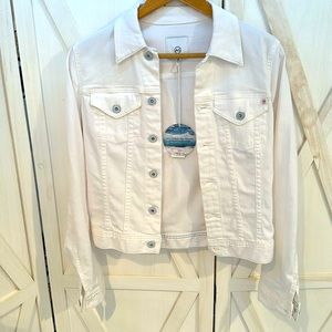 AG Adriano Goldschmied White Jean Jacket